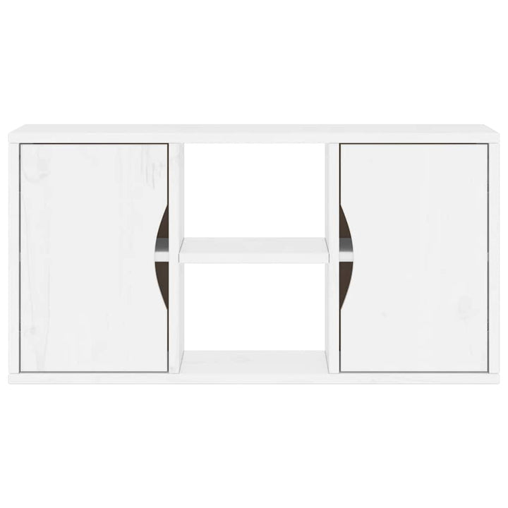 TV-skab ODDA 79x24x40 cm massivt fyrretræ hvid