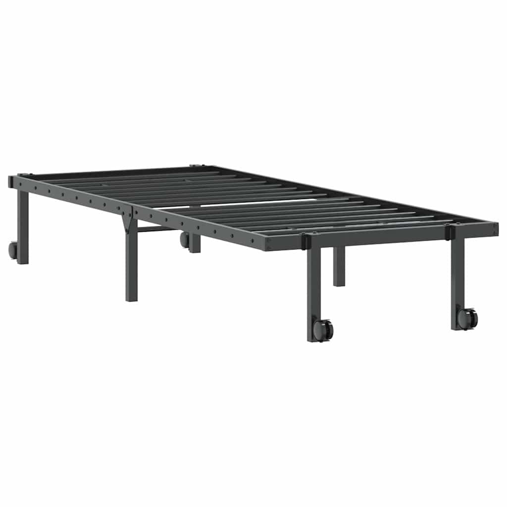 sengeramme uden madras foldbare 75x190 cm stål sort