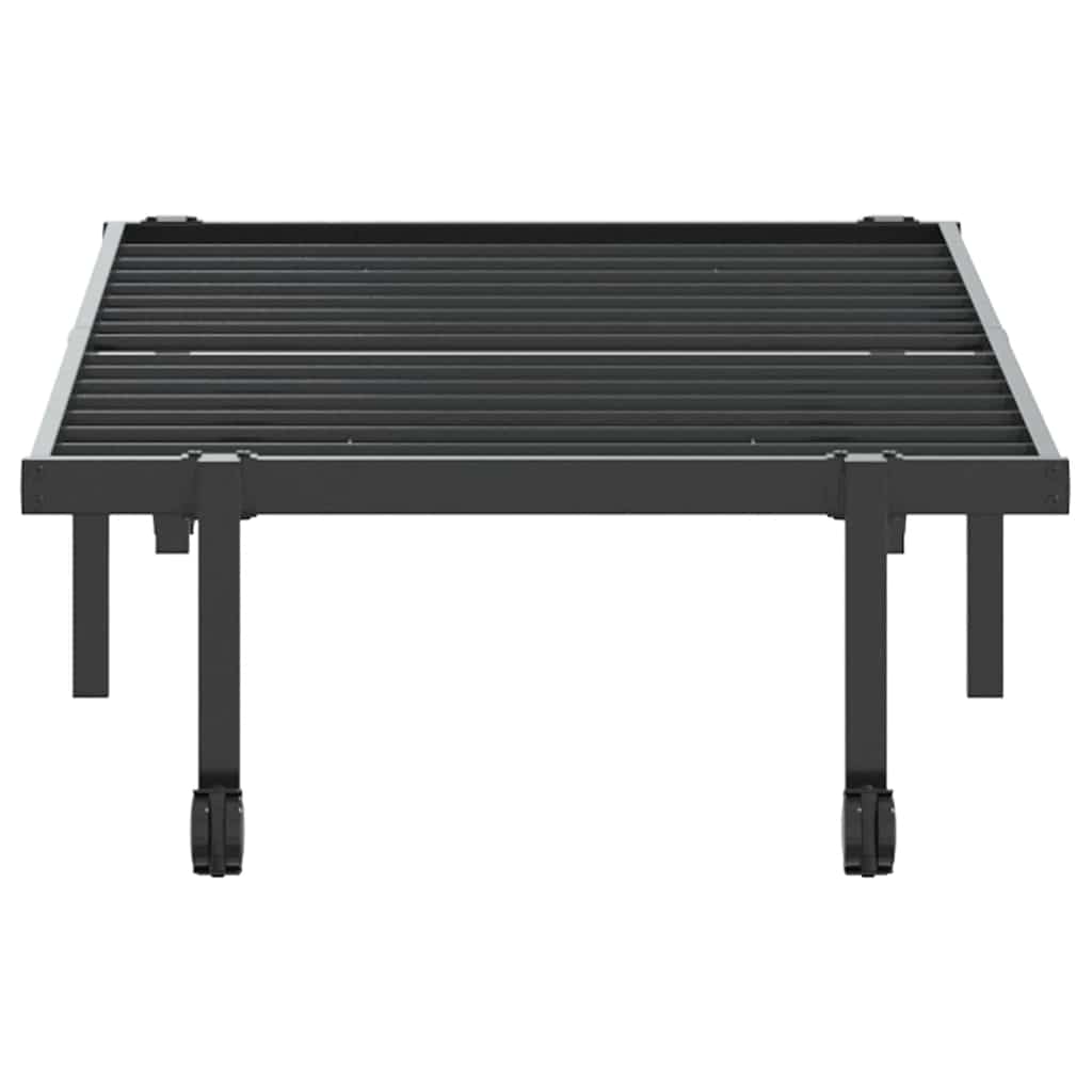 sengeramme uden madras foldbare 75x190 cm stål sort