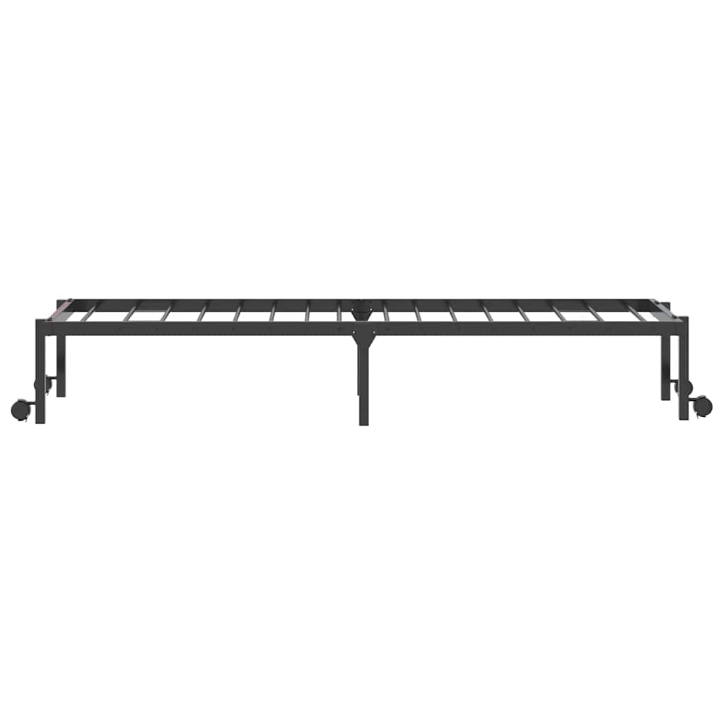 sengeramme uden madras foldbare 75x190 cm stål sort