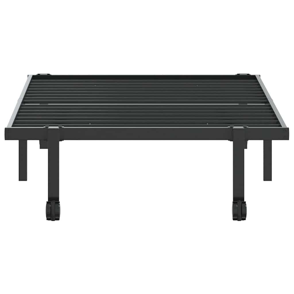 sengeramme uden madras foldbare 90x190 cm stål sort