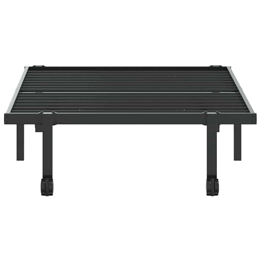 sengeramme uden madras foldbare 90x200 cm stål sort
