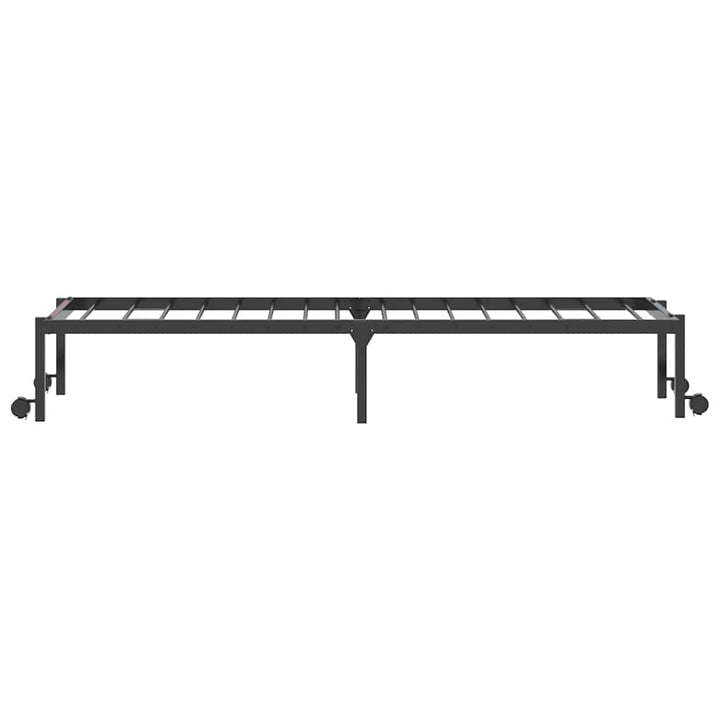 sengeramme uden madras foldbare 90x200 cm stål sort