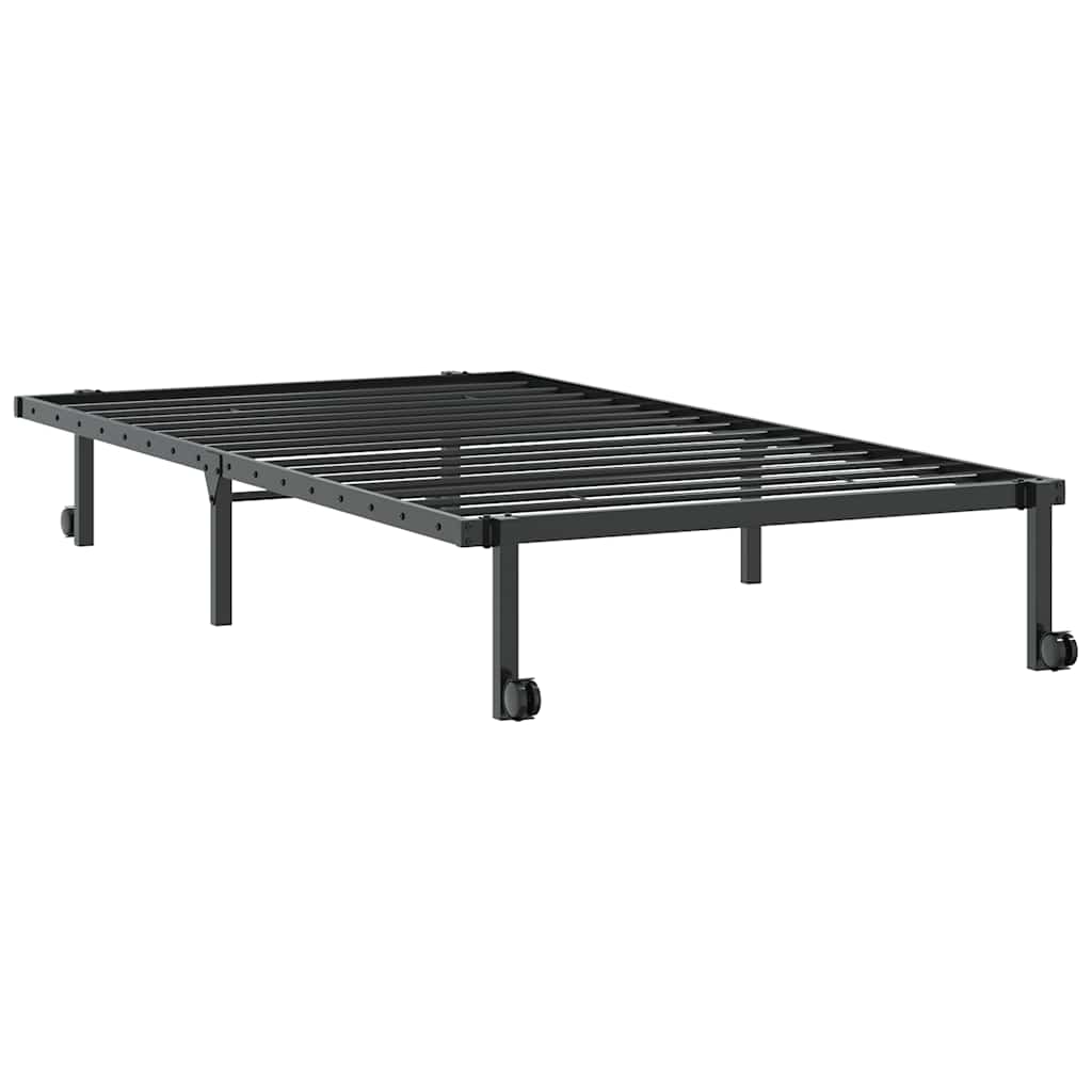 sengeramme uden madras foldbare 100x190 cm stål sort