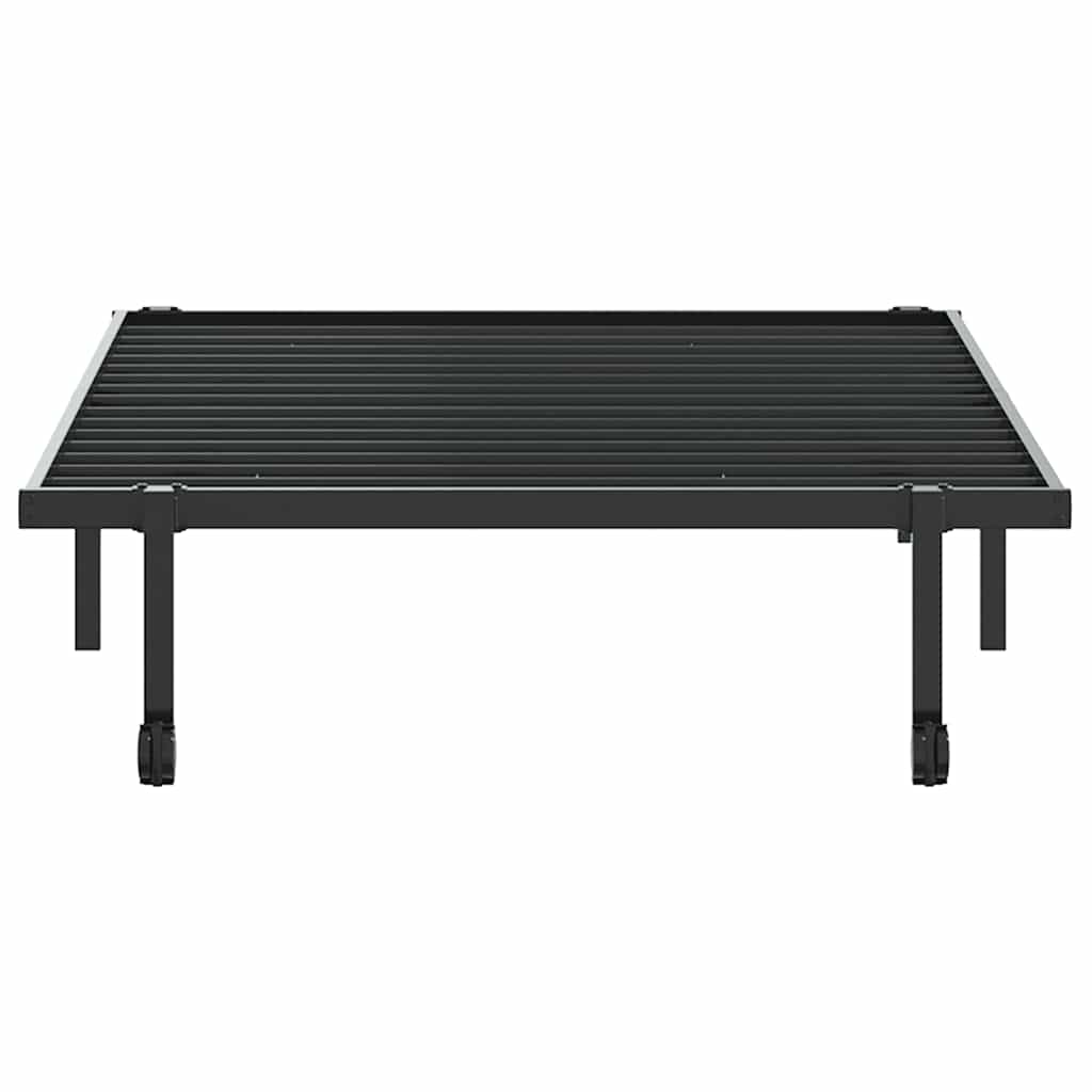 sengeramme uden madras foldbare 100x200 cm stål sort