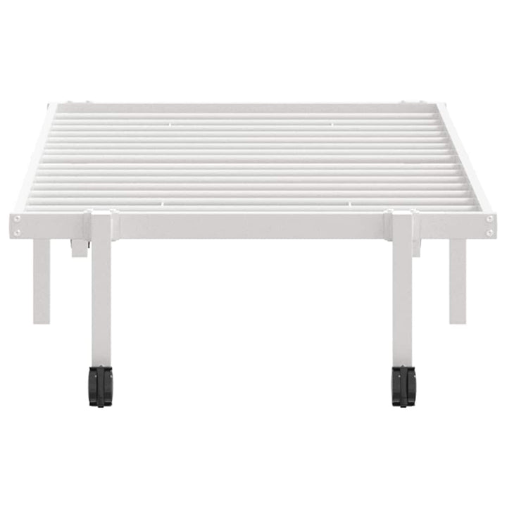 sengeramme uden madras foldbare 75x190 cm stål hvid