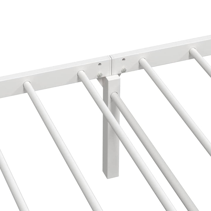 sengeramme uden madras foldbare 75x190 cm stål hvid