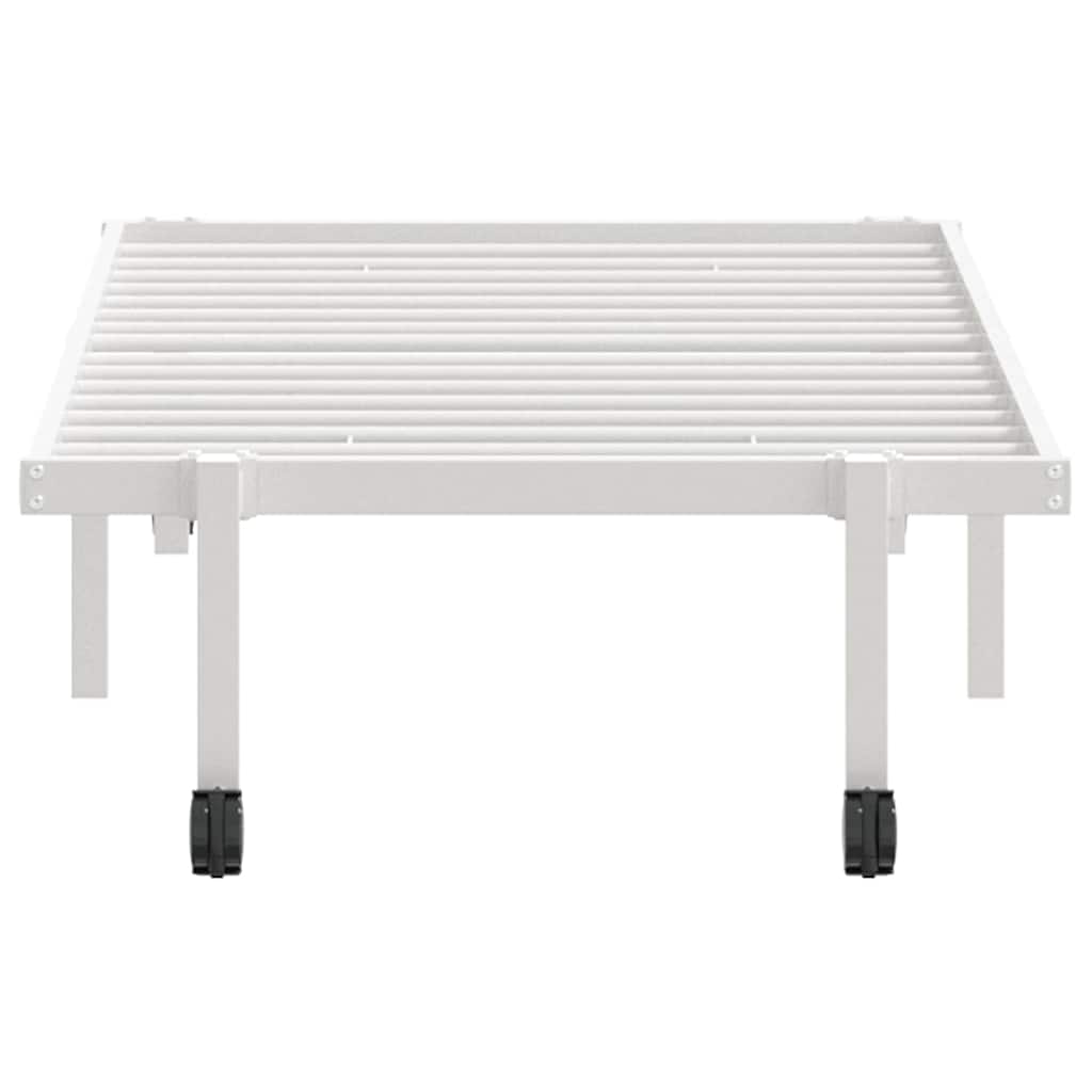 sengeramme uden madras foldbare 80x200 cm stål hvid