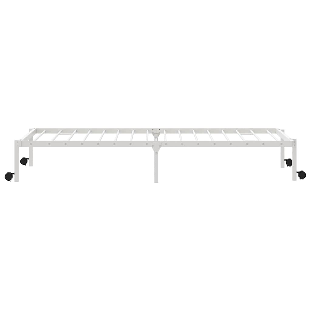 sengeramme uden madras foldbare 80x200 cm stål hvid