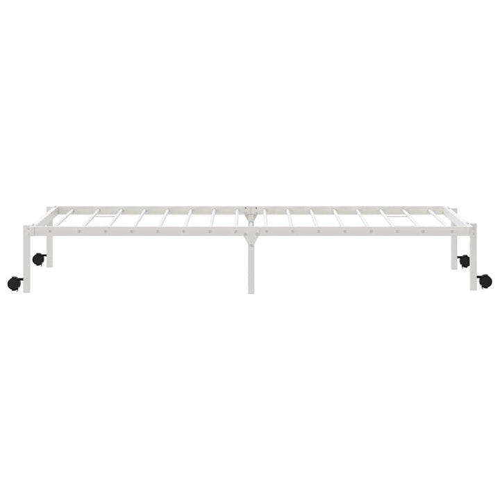 sengeramme uden madras foldbare 80x200 cm stål hvid