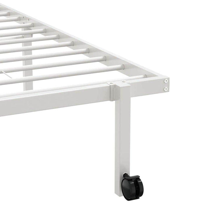 sengeramme uden madras foldbare 80x200 cm stål hvid