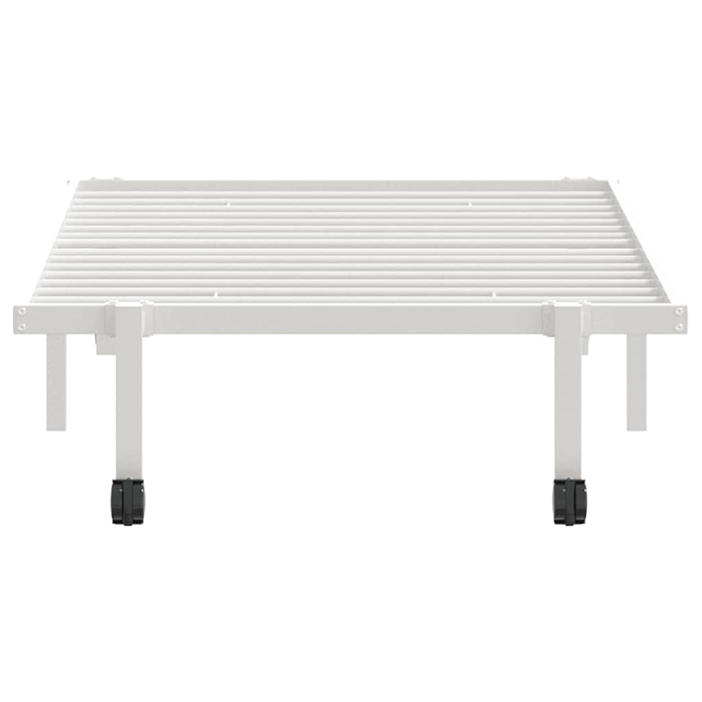 sengeramme uden madras foldbare 90x200 cm stål hvid