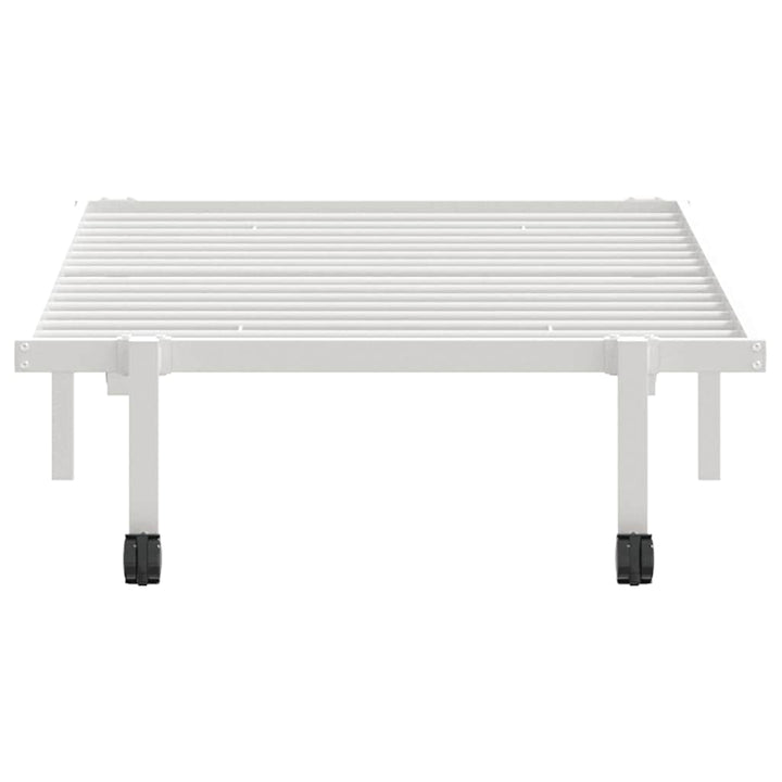 sengeramme uden madras foldbare 90x200 cm stål hvid