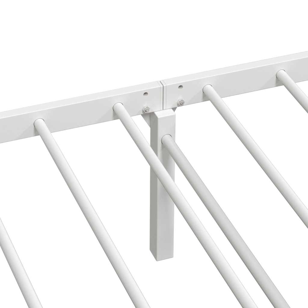 sengeramme uden madras foldbare 90x200 cm stål hvid