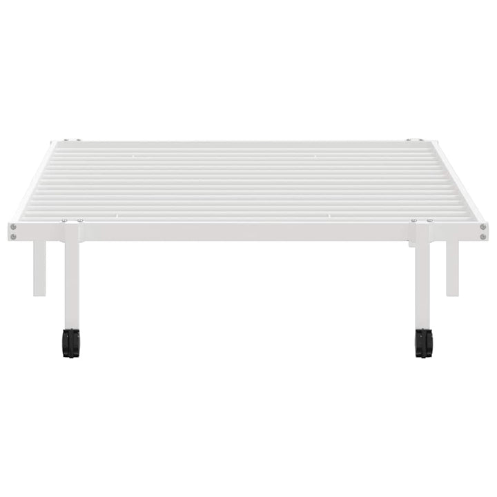 sengeramme uden madras foldbare 100x190 cm stål hvid