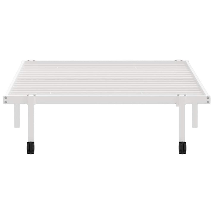 sengeramme uden madras foldbare 100x200 cm stål hvid