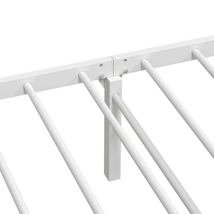 sengeramme uden madras foldbare 100x200 cm stål hvid