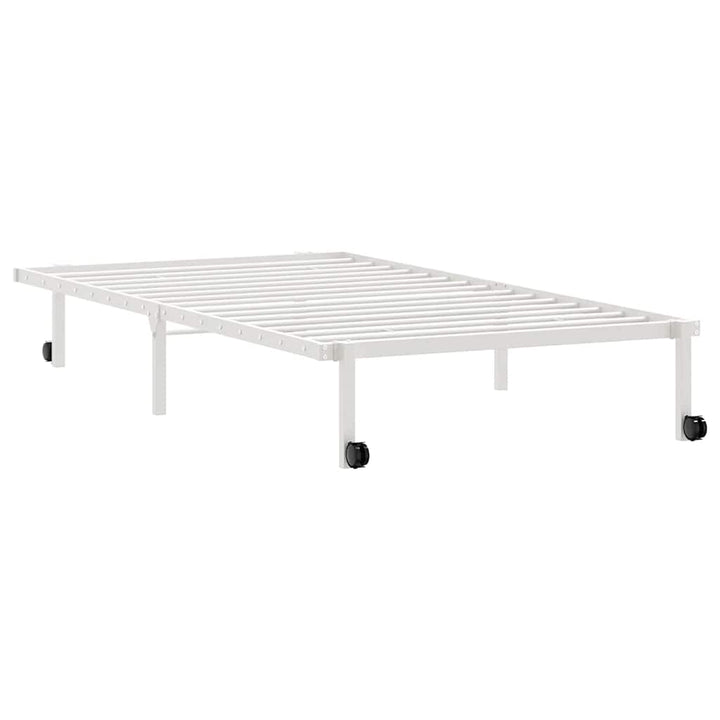 sengeramme uden madras foldbare 107x203 cm stål hvid