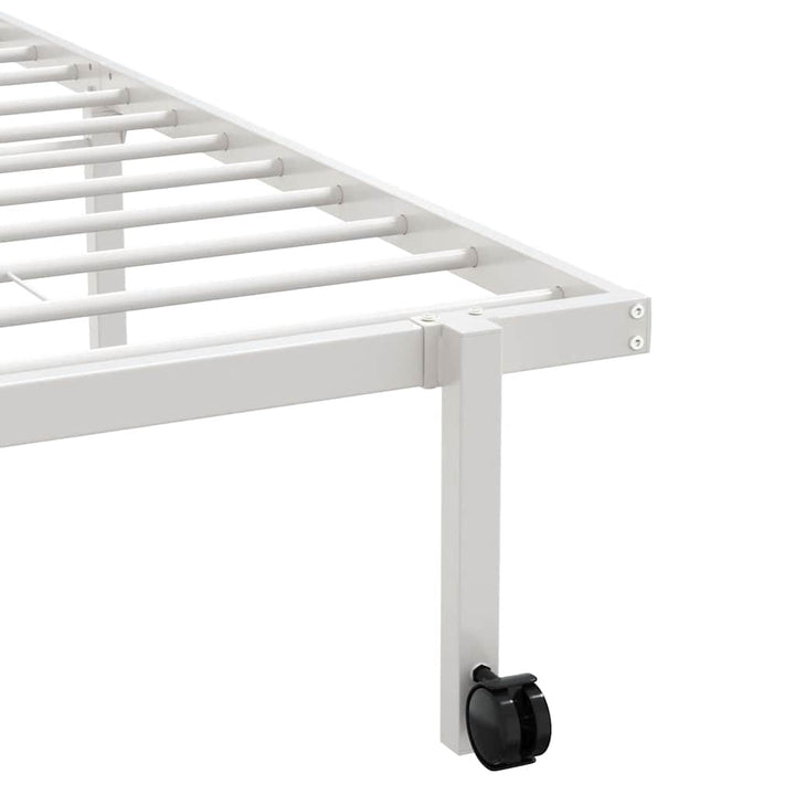 sengeramme uden madras foldbare 107x203 cm stål hvid