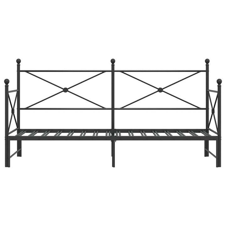 daybed med udtræk uden madras 75x190 cm stål sort