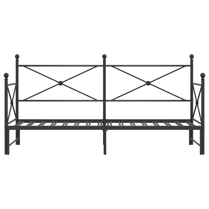 daybed med udtræk uden madras 75x190 cm stål sort