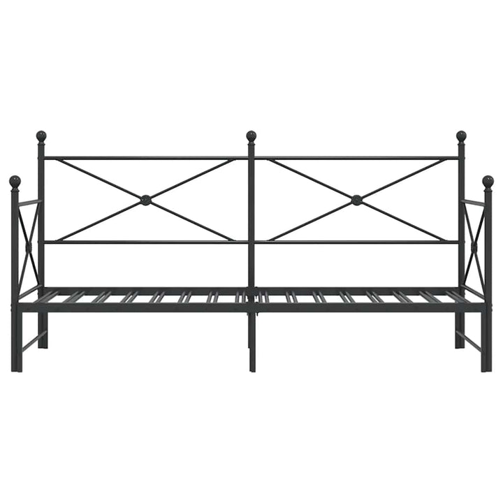 daybed med udtræk uden madras 90x190 cm stål sort