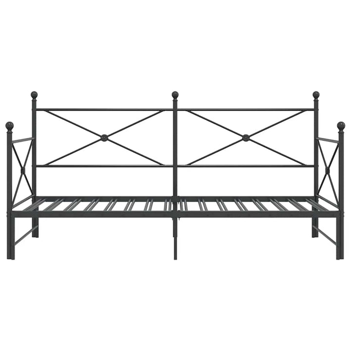 daybed med udtræk uden madras 100x200 cm stål sort