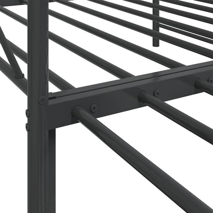 daybed med udtræk uden madras 100x200 cm stål sort
