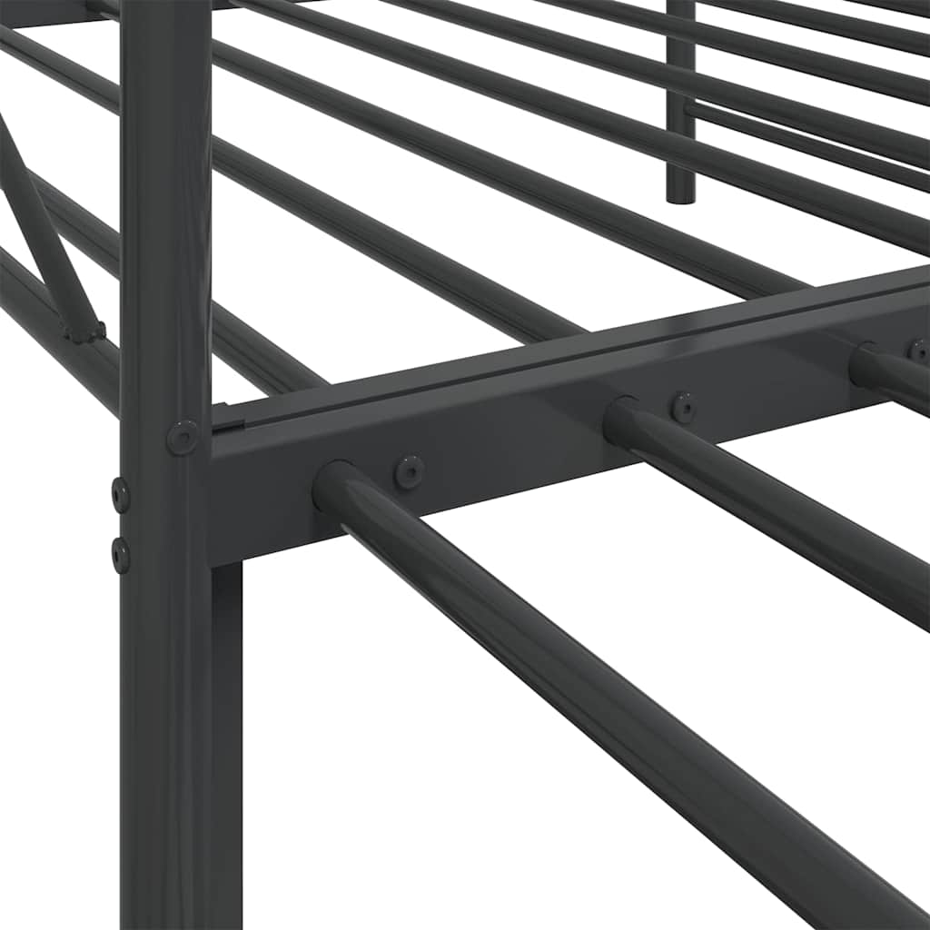 daybed med udtræk uden madras 107x203 cm stål sort
