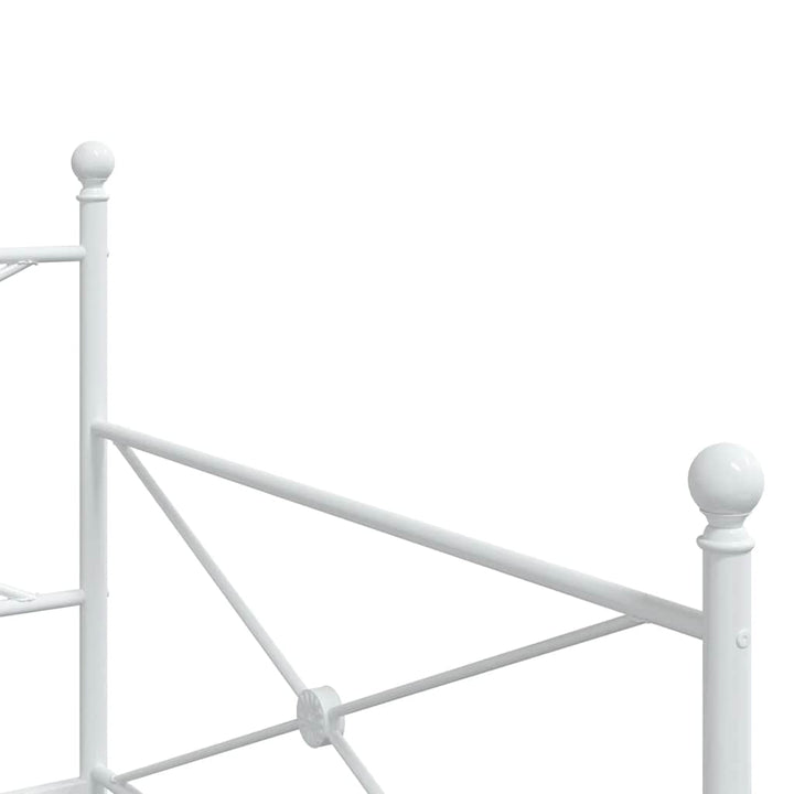 daybed med udtræk uden madras 107x203 cm stål hvid