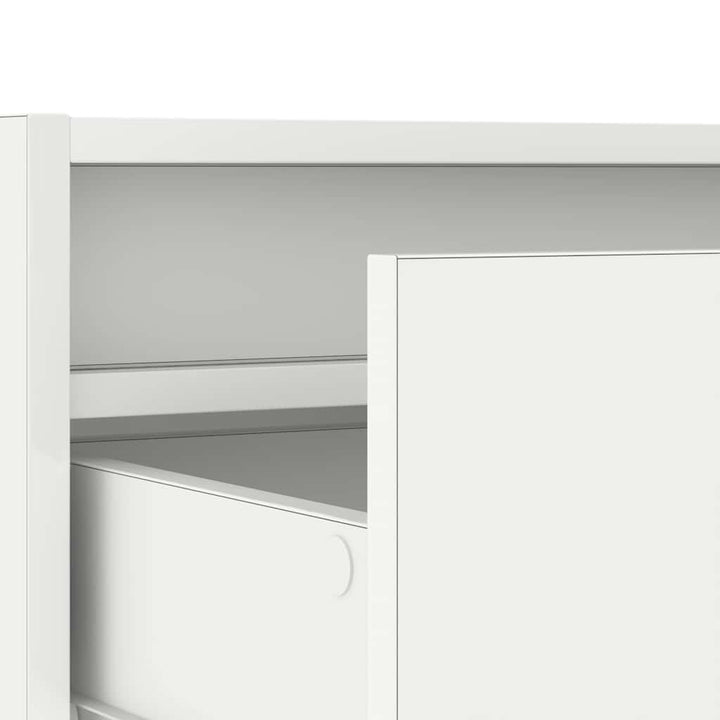 tv-skab med LED-lys 75x35,5x25 cm hvid