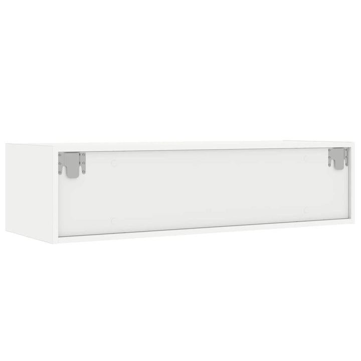 tv-skab med LED-lys 100X35,5x25 cm hvid