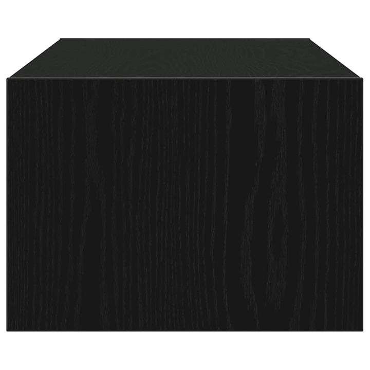 tv-skab med LED-lys 100X35,5x25 cm sort-eg