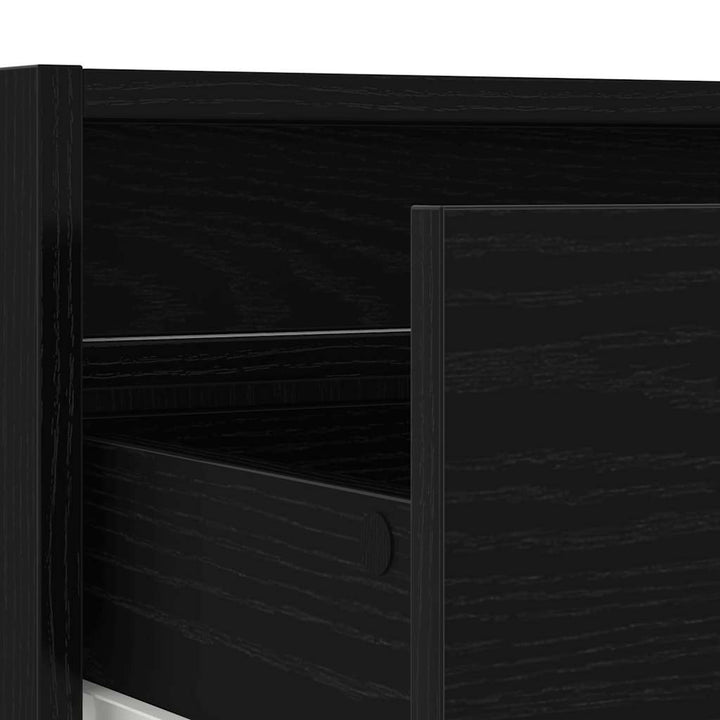 tv-skab med LED-lys 100X35,5x25 cm sort-eg