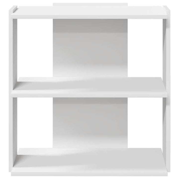 bogreol med 3 hylder 60x30x60 cm konstrueret træ hvid
