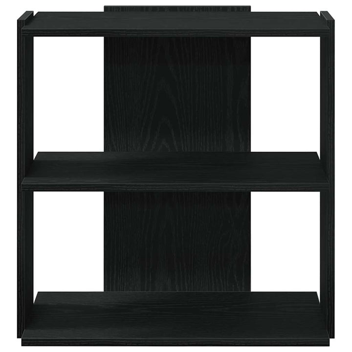 bogreol med 3 hylder 60x30x60 cm konstrueret træ sort