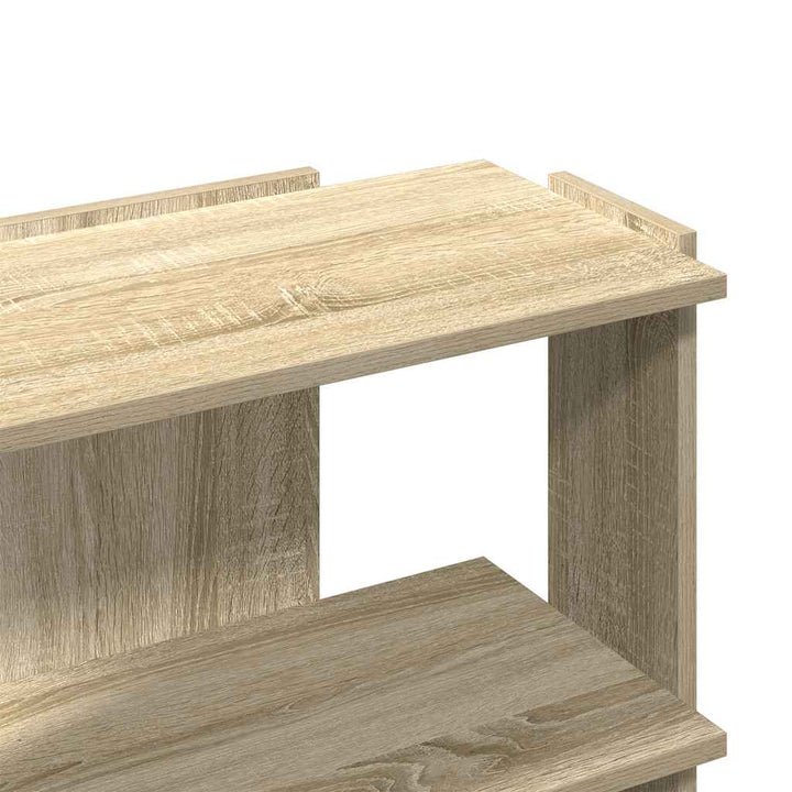 bogreol 60x30x60 cm 3 hylder konstrueret træ sonoma-eg