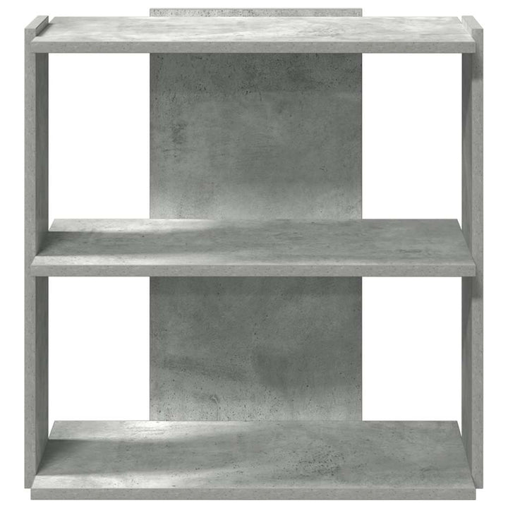 bogreol 60x30x60 cm 3 hylder konstrueret træ betongrå