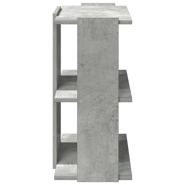 bogreol 60x30x60 cm 3 hylder konstrueret træ betongrå