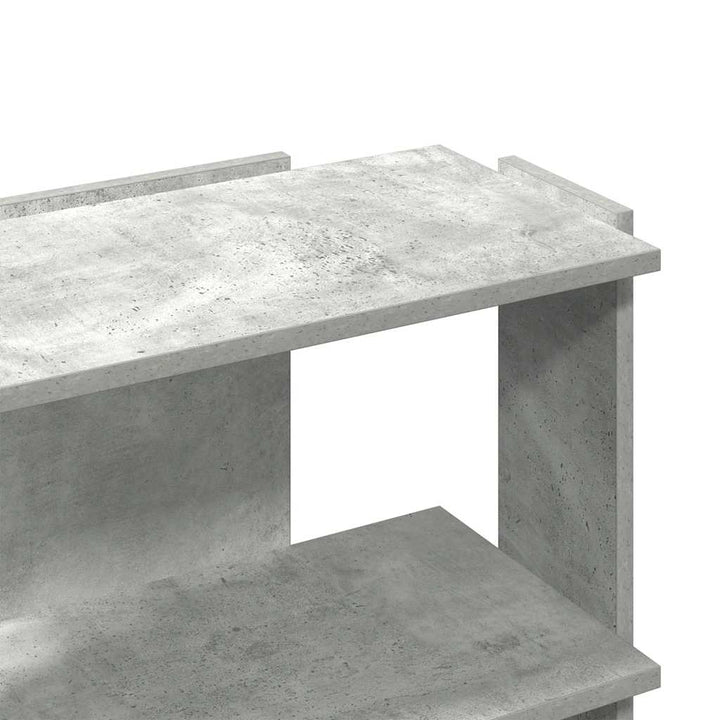 bogreol 60x30x60 cm 3 hylder konstrueret træ betongrå