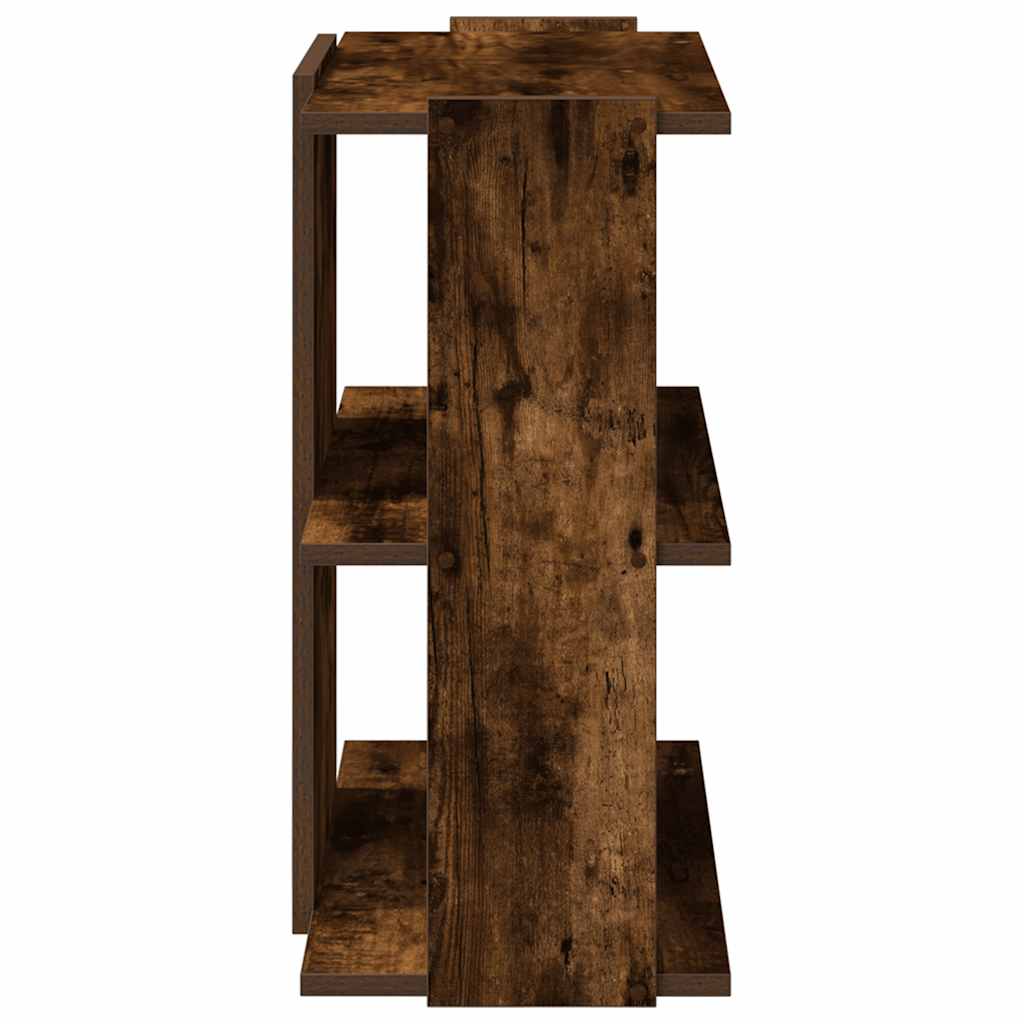 bogreol 60x30x60 cm 3 hylder konstrueret træ røget eg