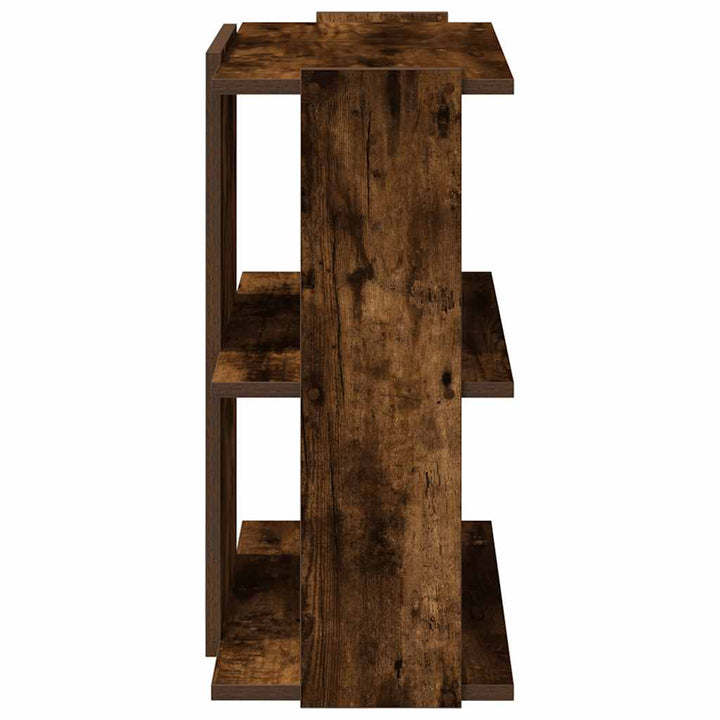 bogreol 60x30x60 cm 3 hylder konstrueret træ røget eg