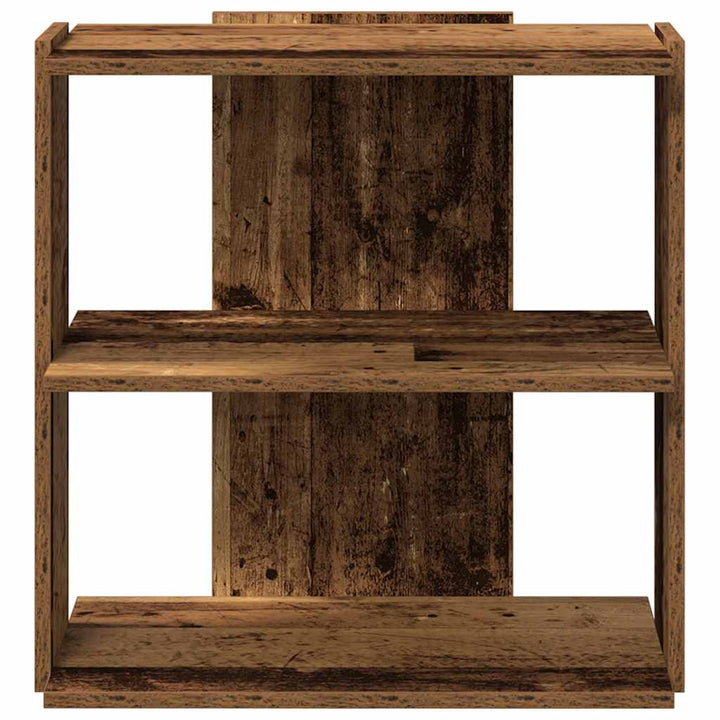 bogreol med 3 hylder 60x30x60 cm konstrueret træ antikt træ