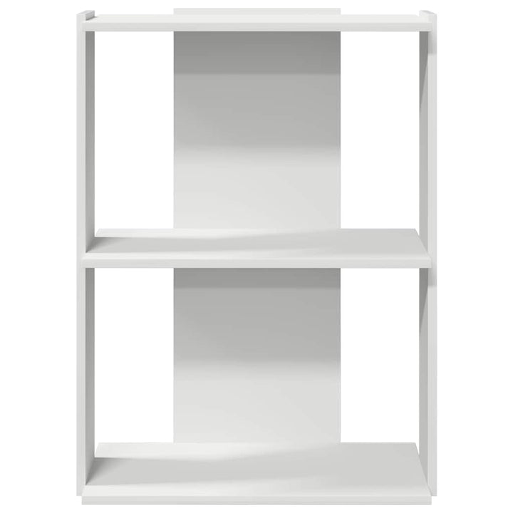 bogreol med 3 hylder 60x30x80 cm konstrueret træ hvid