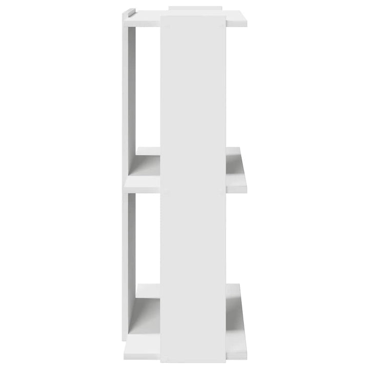 bogreol med 3 hylder 60x30x80 cm konstrueret træ hvid