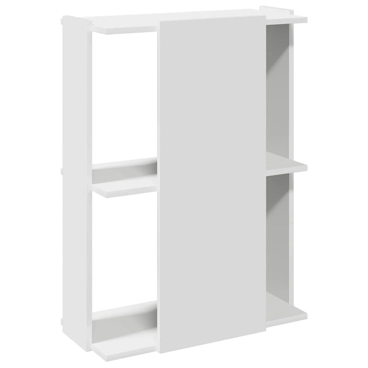 bogreol med 3 hylder 60x30x80 cm konstrueret træ hvid