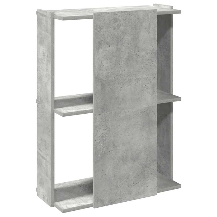 bogreol 60x30x80 cm 3 hylder konstrueret træ betongrå