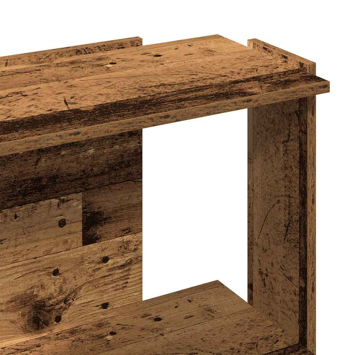 bogreol 60x30x80 cm 3 hylder konstrueret træ antikt træ