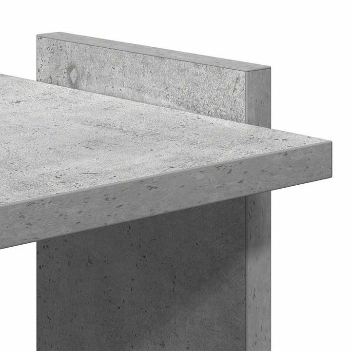 bogreol 60x30x120 cm 3 hylder konstrueret træ betongrå