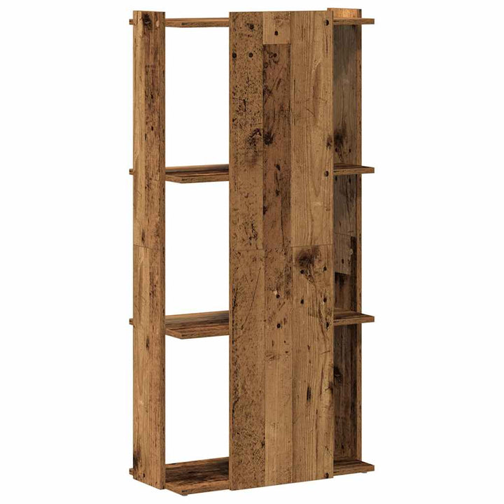 bogreol 60x30x120 cm 3 hylder konstrueret træ antikt træ
